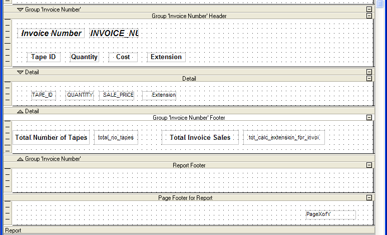 Report Calc Fields